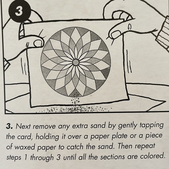 New Mandala Sand Art Colorful Activity Kit w/ 10 Sticky Designs & 20 Sand Tubes - Picture 6 of 8